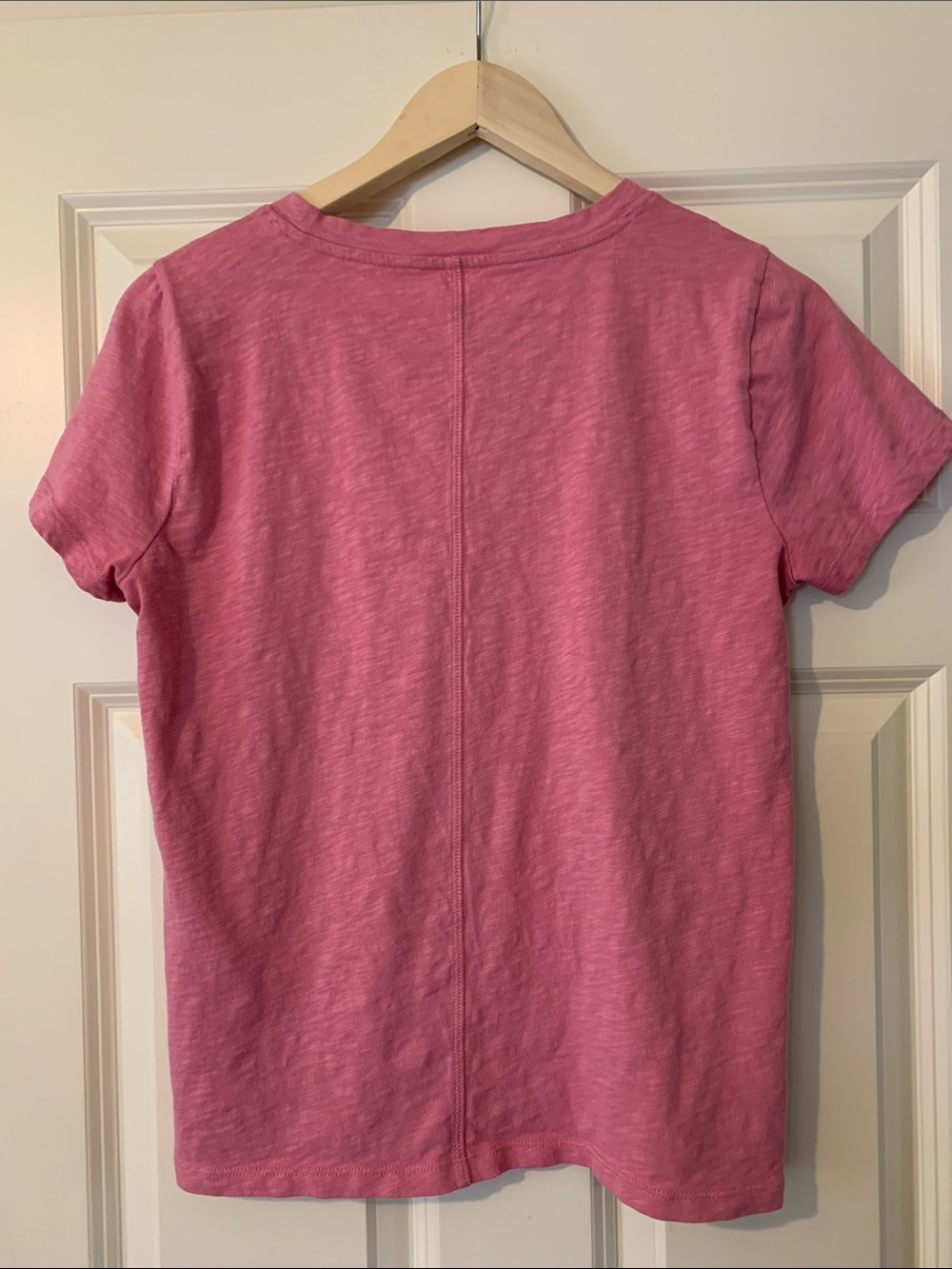 J. Crew Pink Short-Sleeve Crewneck Girlfriend Tee - Picture 3 of 7
